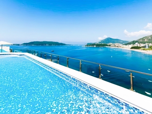 Spacious Beachfront Apartment in Rafailovici